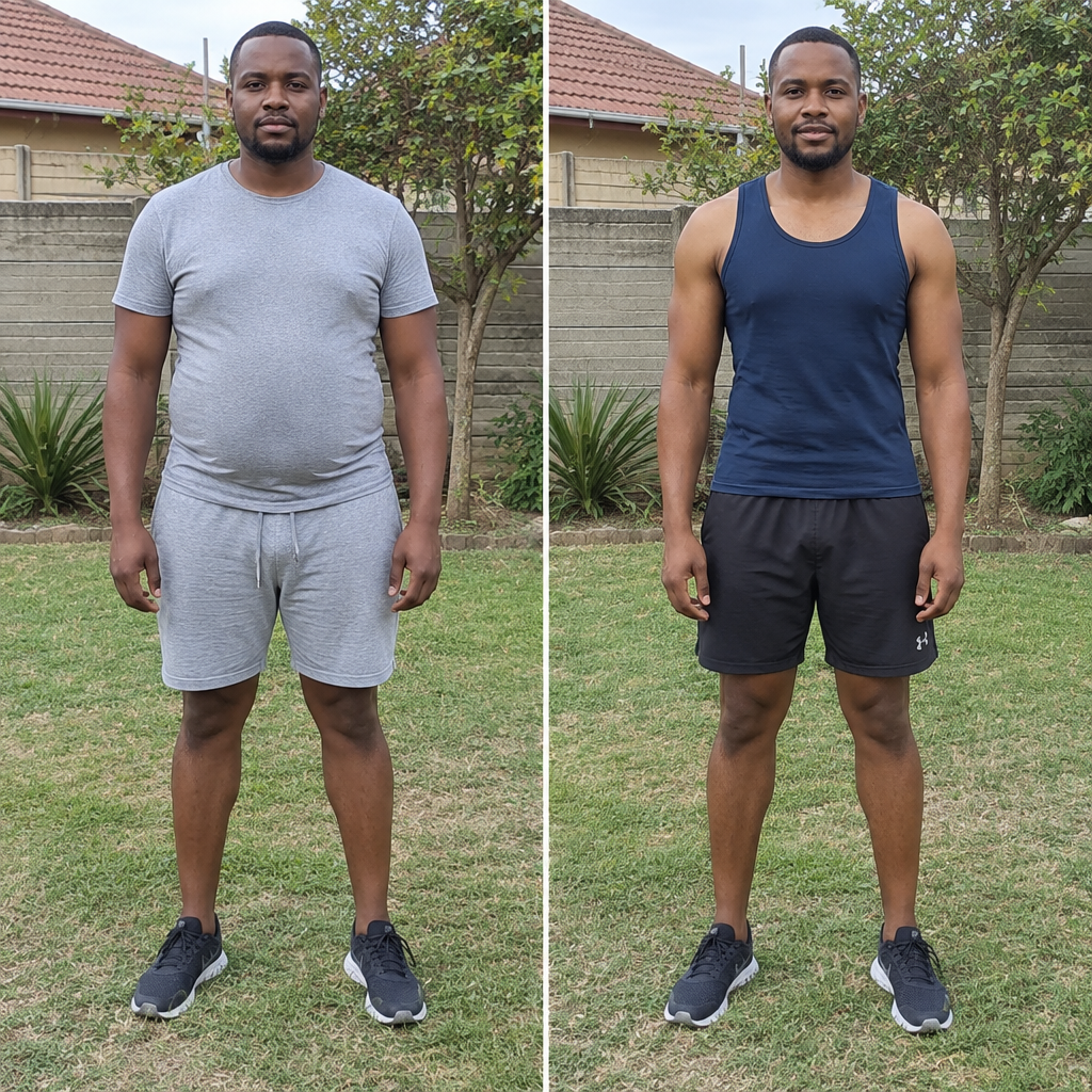 Sipho D.'s before-and-after photos